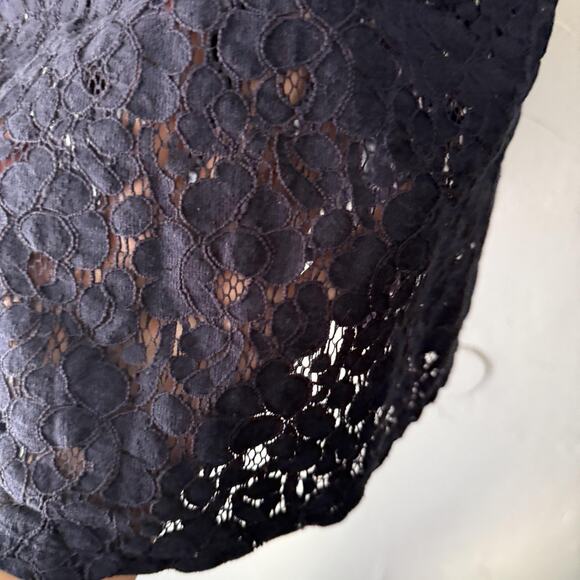 Studio Y Shirt Y2k Small Lace Floral Cap Sleeve Semi Sheer Babydoll Top - Picture 6 of 10